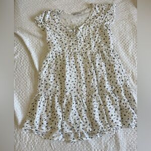 American Eagle Outfitters White and Blue Floral Dress